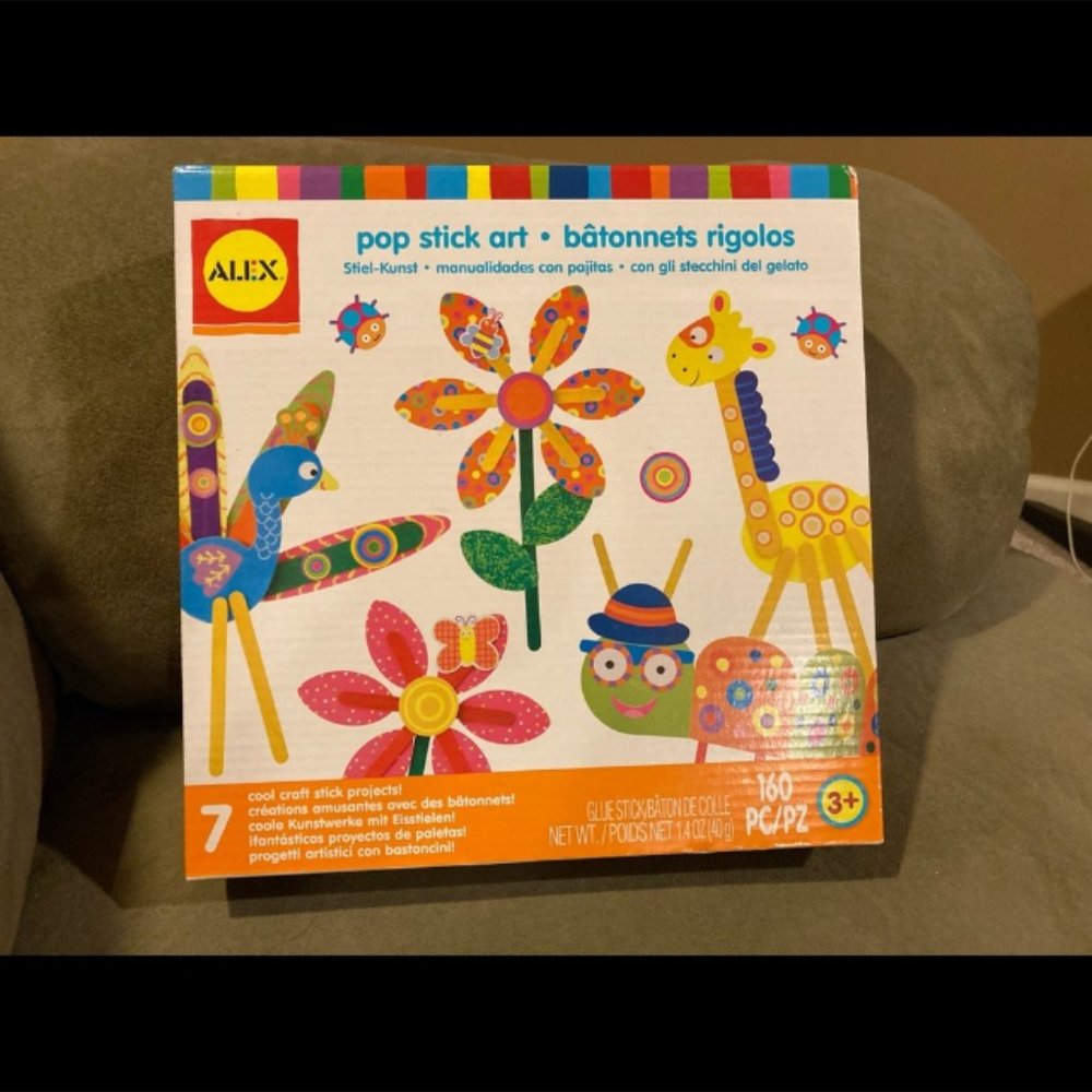 Kids Craft Set: Alex Pop Stick Art--NIB